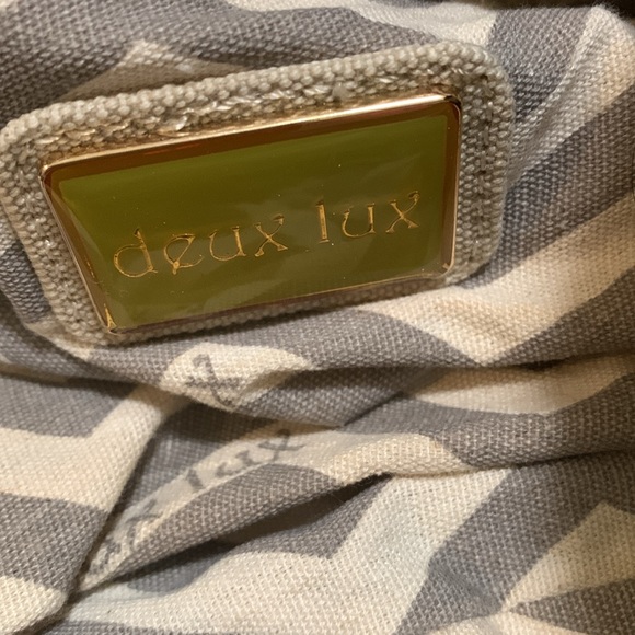 Deux Lux anthropology wool sequins weekender duffel travel bag short handles - Picture 5 of 13